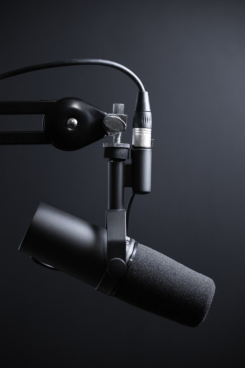 Postazione microfono da studio professionale